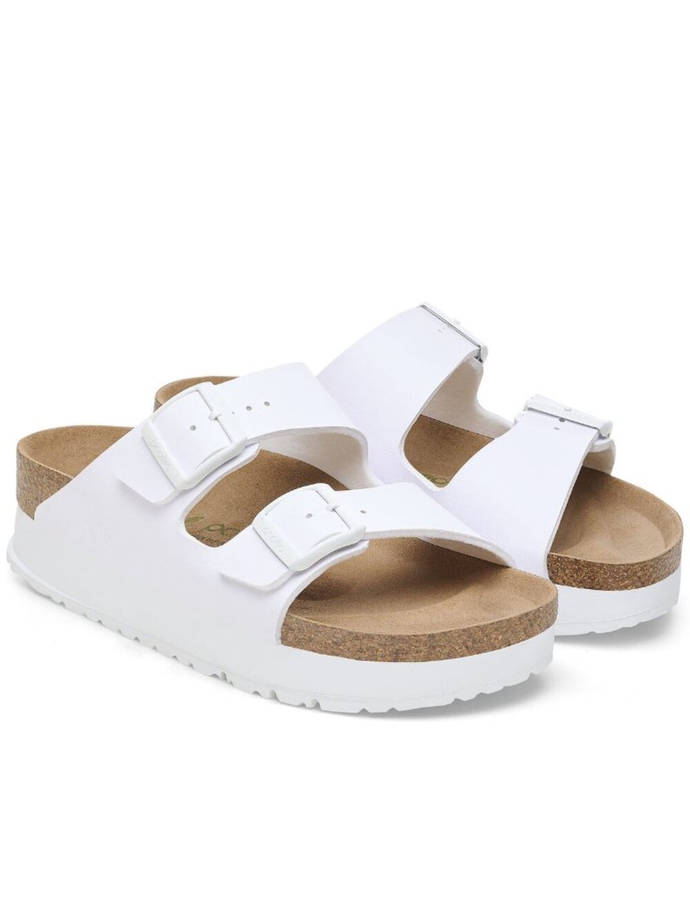 Birkenstock Papillio Arizona Platform White Vegan Sandal Size: 5-5.5